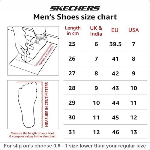 Skechers Men's Summits High Range Slip-in, Black/White, 8 UK - 8
