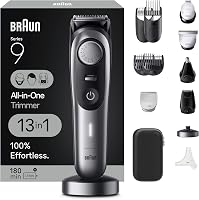 Braun Series 9 9440 13-in-1 Grooming Kit for Men: Beard Trimmer, Body Groomer, Hair Clipper - 40 Lengths, ProBlade, 100 Min Battery