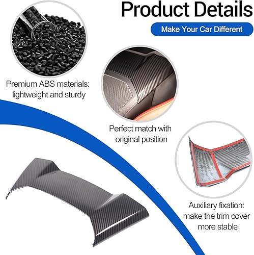 Miniatura 3 de Cubierta de altavoz superior trasera compatible con Chevrolet Corvette C8 Stingray 2020-2024, cubierta superior del cargador de teléfono de fila