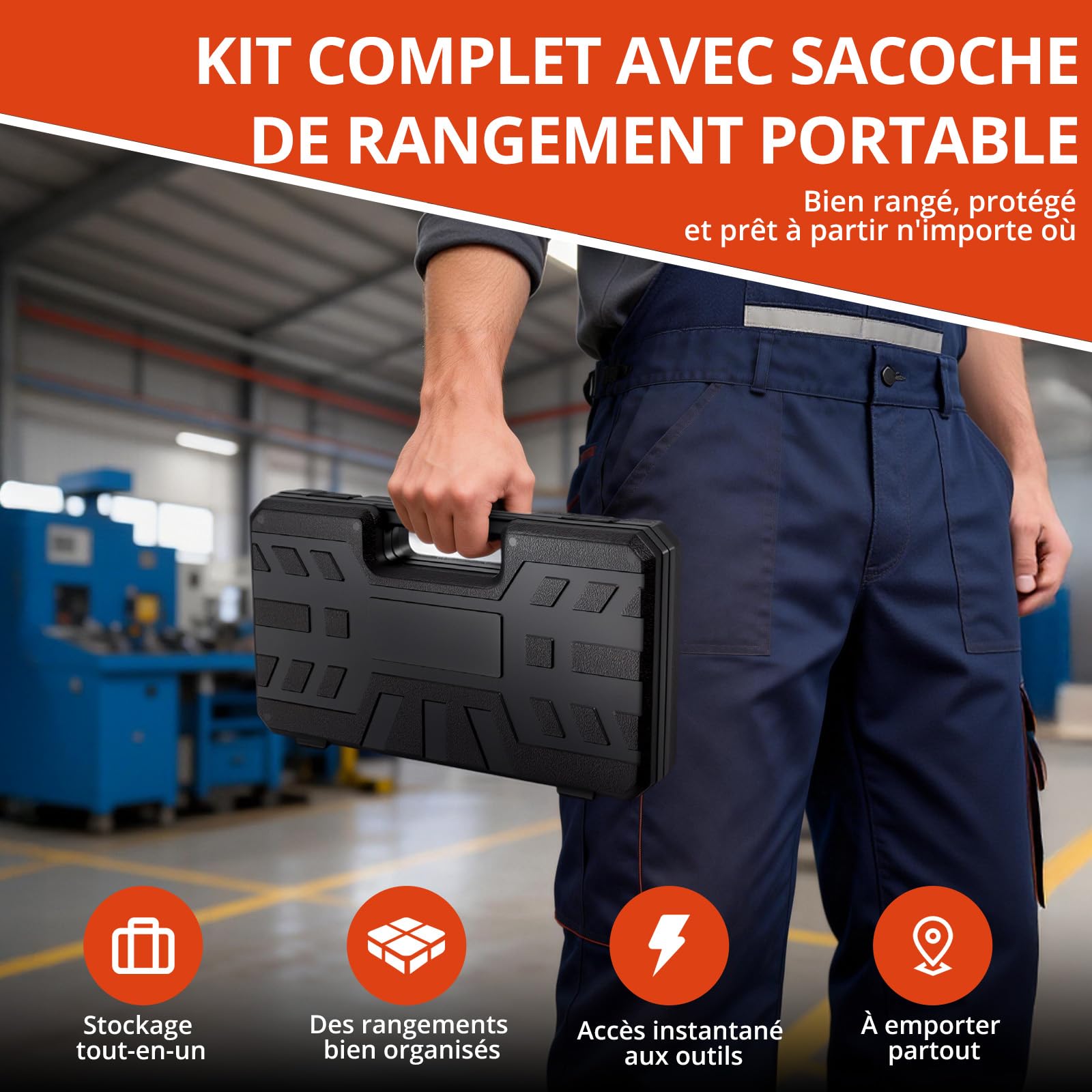 GETLITOOL Pince à Rivets Professionnelle Riveteuse Manuelle avec 7 PCS Mandrins M3 M4 M5 M6 M8 M10 M12，Pistolet à Riveter à Hôte Unique avec Étui de Transport pour Automobile,Meubles,Instruments