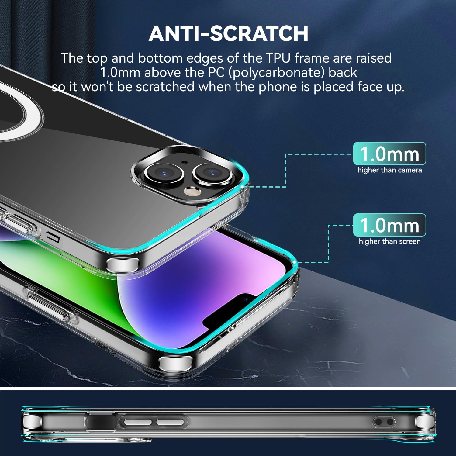 Magnetic Ultra Thin Designed For IPhone 16 Frameless Case Slim [Compatible With MagSafe