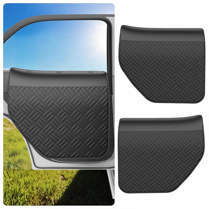 Protetor de soleira de porta automotiva para cães kuaiben em tecido Oxford 600D, tamanho M, preto, conjunto com 2 peças