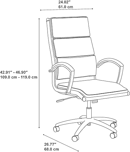Miniatura 3 de Bush Business Furniture Silla de oficina ejecutiva de cuero con respaldo alto modelo en blanco