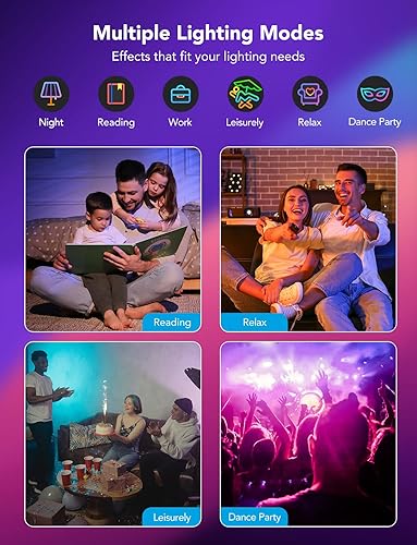 Miniatura 6 de Govee Iluminación empotrable inteligente de 6 pulgadas, Wi-Fi Bluetooth de conexión directa RGBWW LED Downlight, 65 modos de escena, funciona con