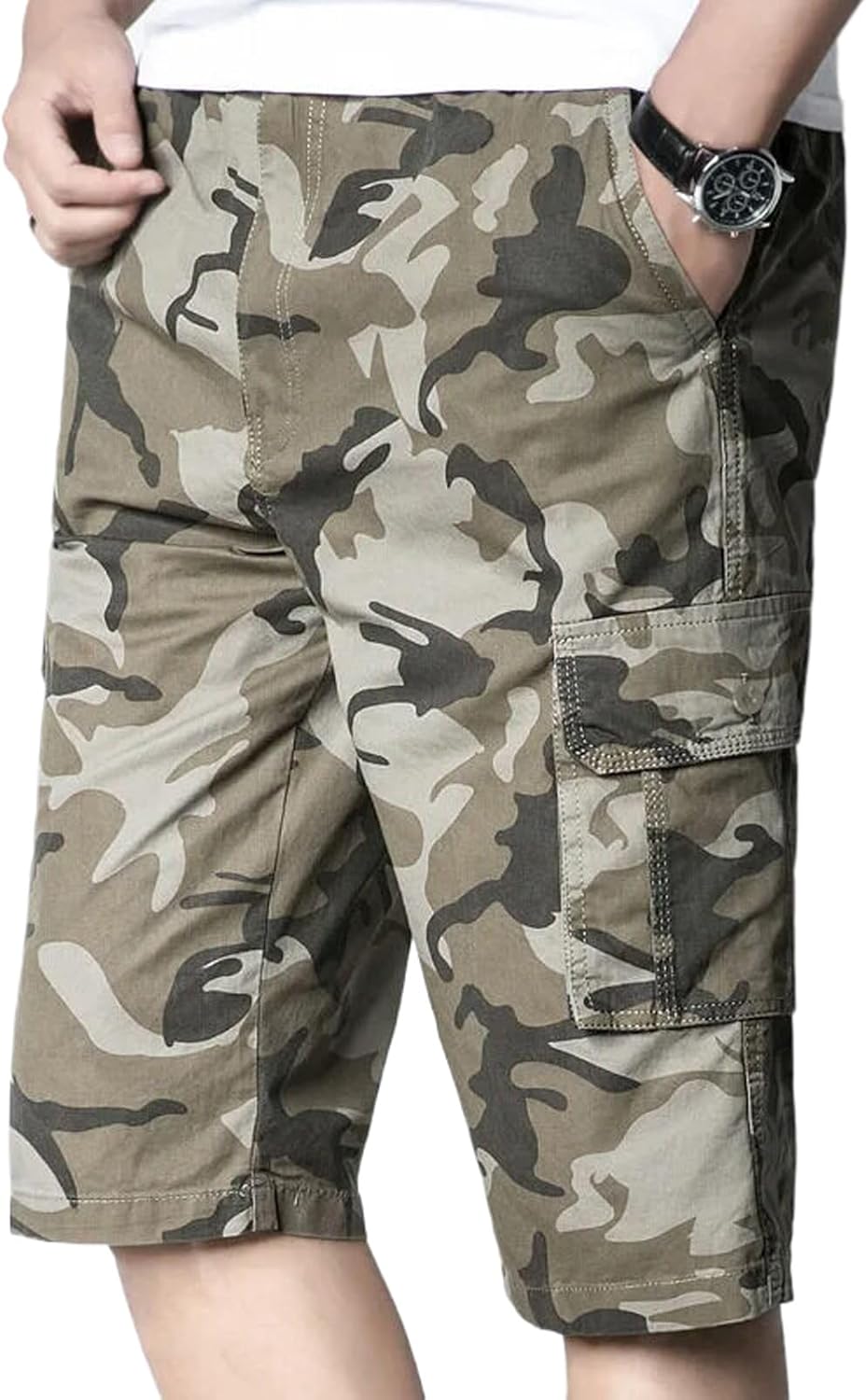 Men's Casual Cargo Shorts Loose Work Shorts