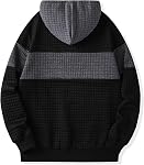 JMIERR Men's Hoodies Waffle Sweatshirt with Pocket Casual Long Sleeve Outdoor Drawstring Pullover Sweaters