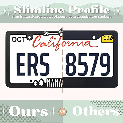 Miniatura 4 de Spiffy Mama Bear - Soporte para marco de matrícula para todos los vehículos de EE. UU. | Diseño original | Letras elevadas | Fabricado en los