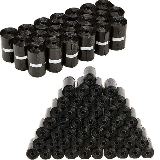 Bolsas para excrementos de perro, Bolsas de Caca,300 Bolsas,Color Negro