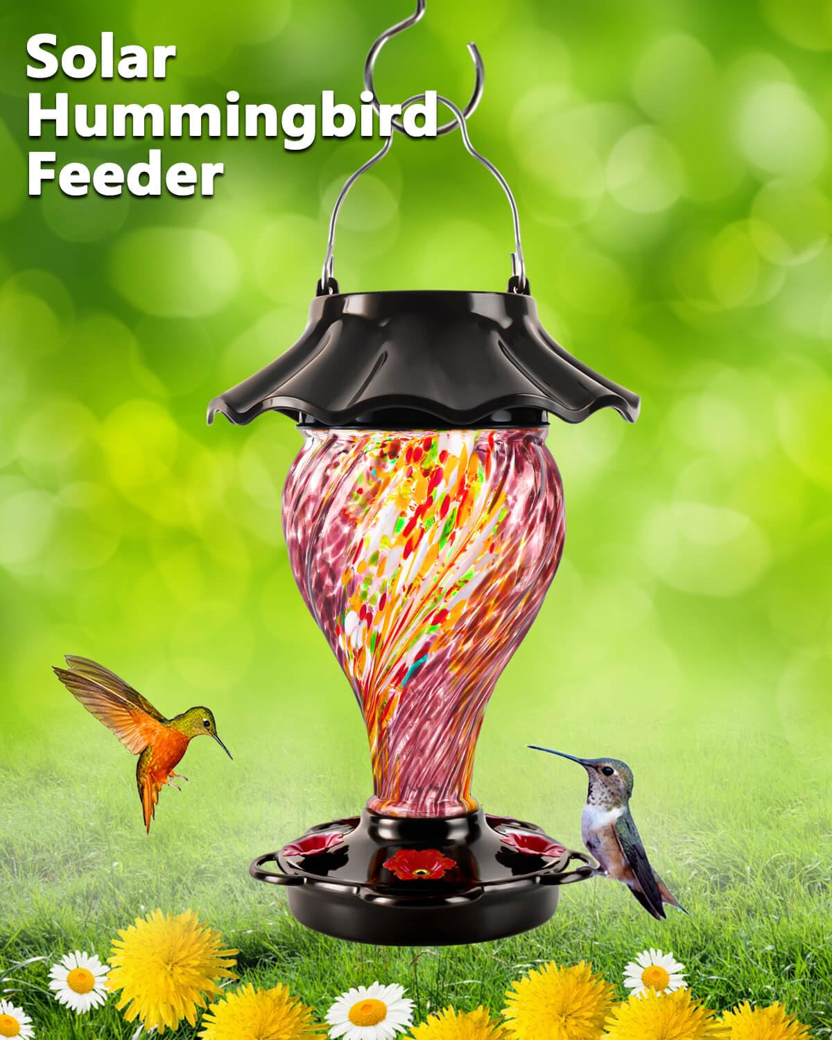 Color Changing Solar Hummingbird Feeder Amazon.com : HouseSapp Solar