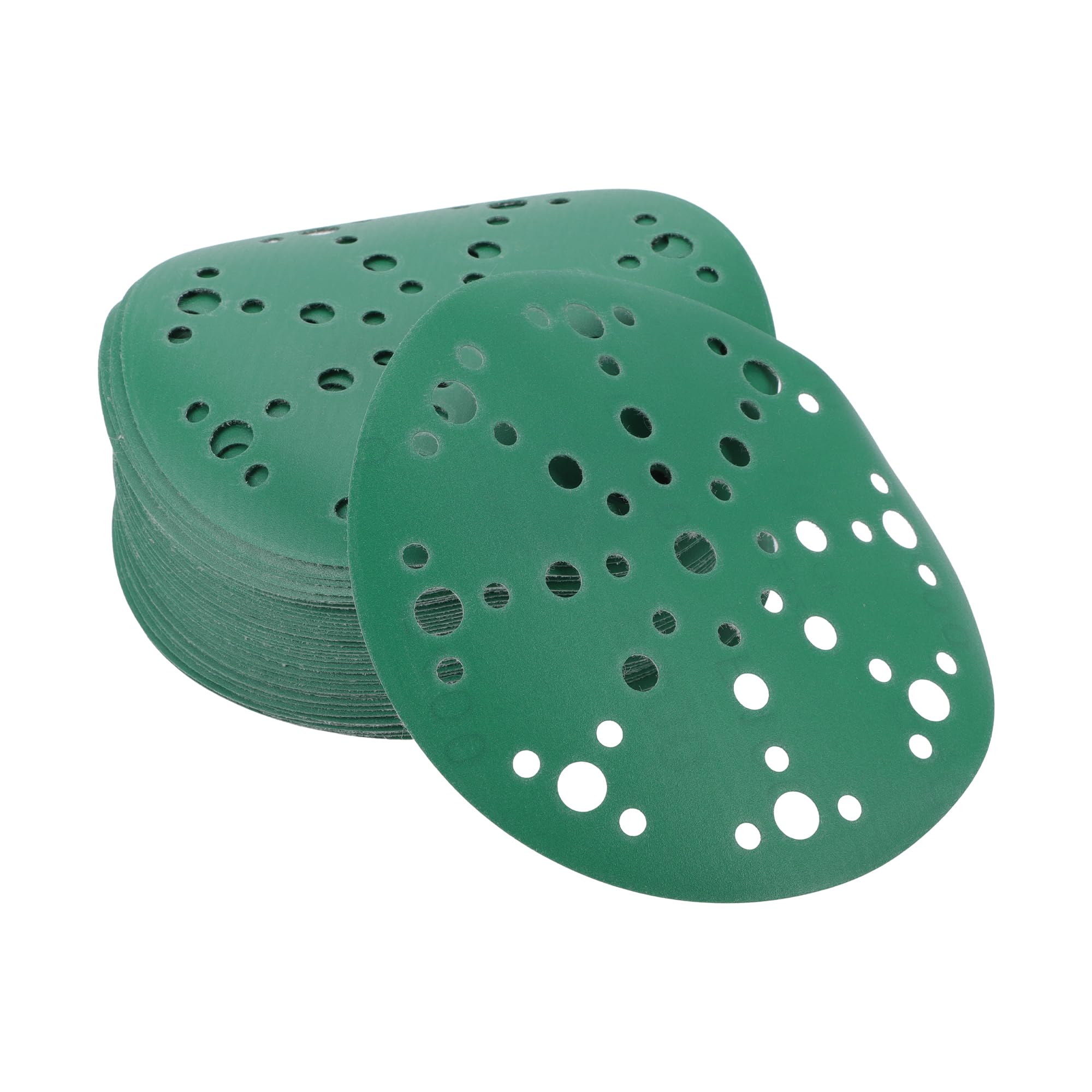 A ABSOPRO Sanding Discs 6 Inch 49 Hole 400 Grit Round Hook and Loop Sandpaper Aluminum Oxide Green 50pcs, 6"