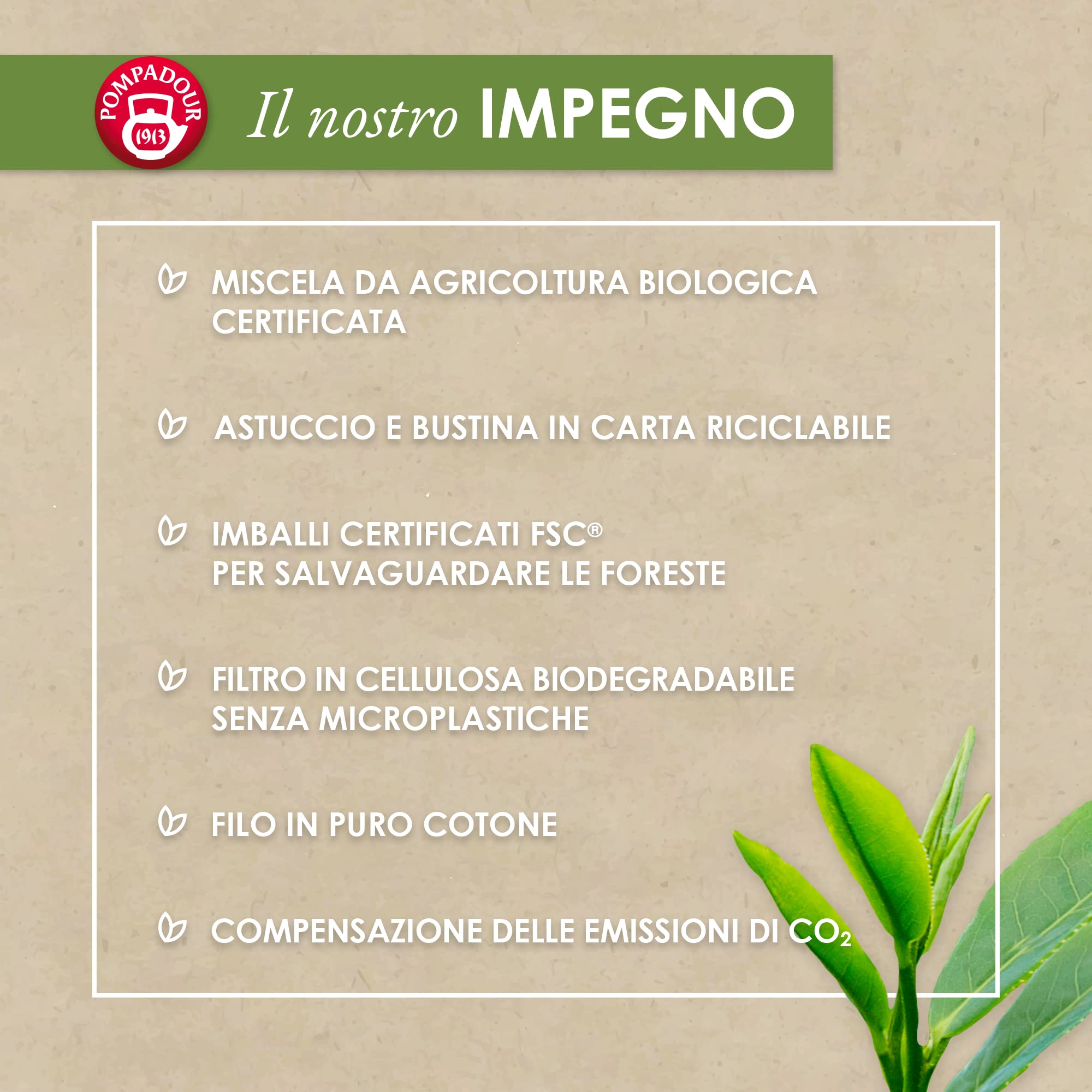 Pompadour, Bio Wellness Collection Box, Cofanetto di Tisane Biologiche, 120 Filtri (8 Miscele Assortite da 15 Filtri), Senza Lattosio, Glutine e Allergeni