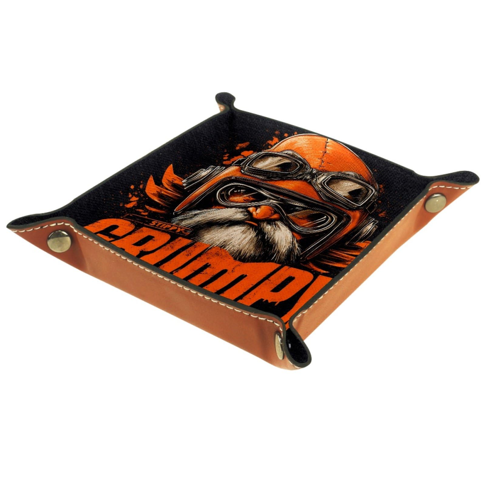 VAPOKF Gnome Dice Tray, Folding Microfiber Leather Dice Holder for Dungeons and Dragons RPG Dice Gaming D&D and Other Table Games