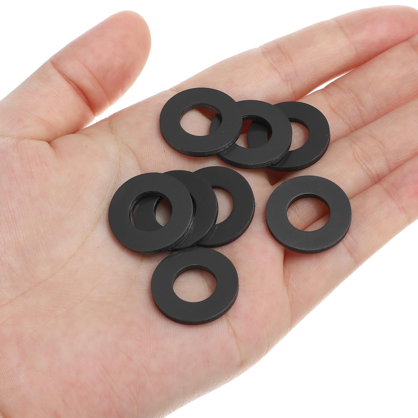 M10 x 20 x 2 mm Nylon-Unterlegscheibe, 12 Stück, schwarzer Dichtungsring, Wasserhahn, Rohr, Schlauch, Bolzen