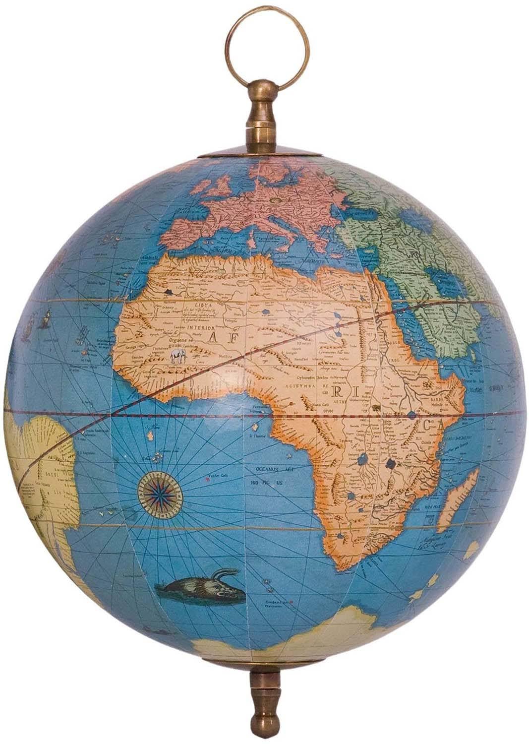Batela Terrestres Nautique à Suspendre Globe, Marron/Blanc