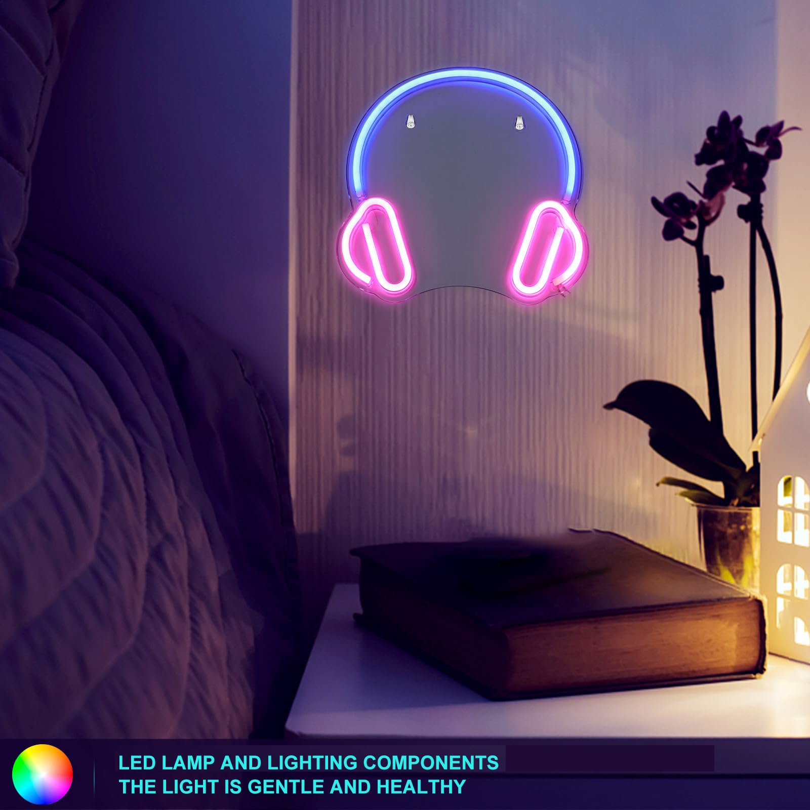 Zerodeko Letrero de Neón LED para Dormitorio Luz USB Decoración Estética Habitación Lámpara Acrílica Resistente para Ambiente Gaming y Fiesta Luz de Neón Ambiental y Creativa