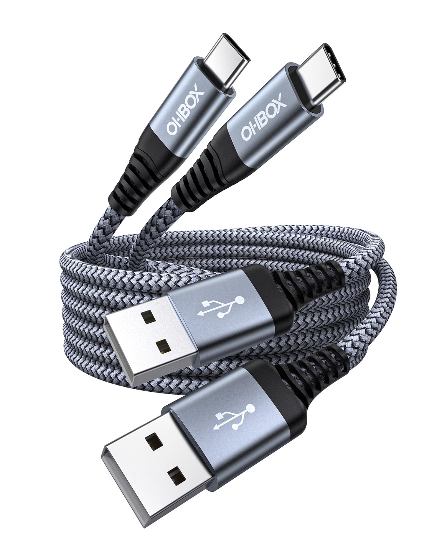 USB to USB C Cable 60W Fast Charging 10FT 2Pack USB A to Type C Charger Cord Braided Car Carplay Cable Compatible with iPhone 17/16/15/Pro/Plus/Samsung Galaxy S 23 and More USB C Devices