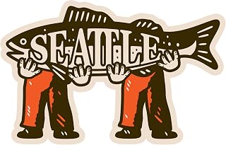 Vagabond Heart Seattle Vinyl Sticker - Waterproof Weatherproof Decal - Laptop Water Bottle Car Bumper - Durable Travel Souvenir - UV Fade Resistant - Collectible Gift for Adventurers - 2 x 3.25 inch