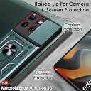TheGiftKart Tough Armor Bumper Back Cover Case for Motorola Moto Edge 70 Fusion 5G | Kickstand & Ring Holder | 360 Degree Protection Back Cover Case (PC & TPU, Sliding Camera Cover, Green) gallery image