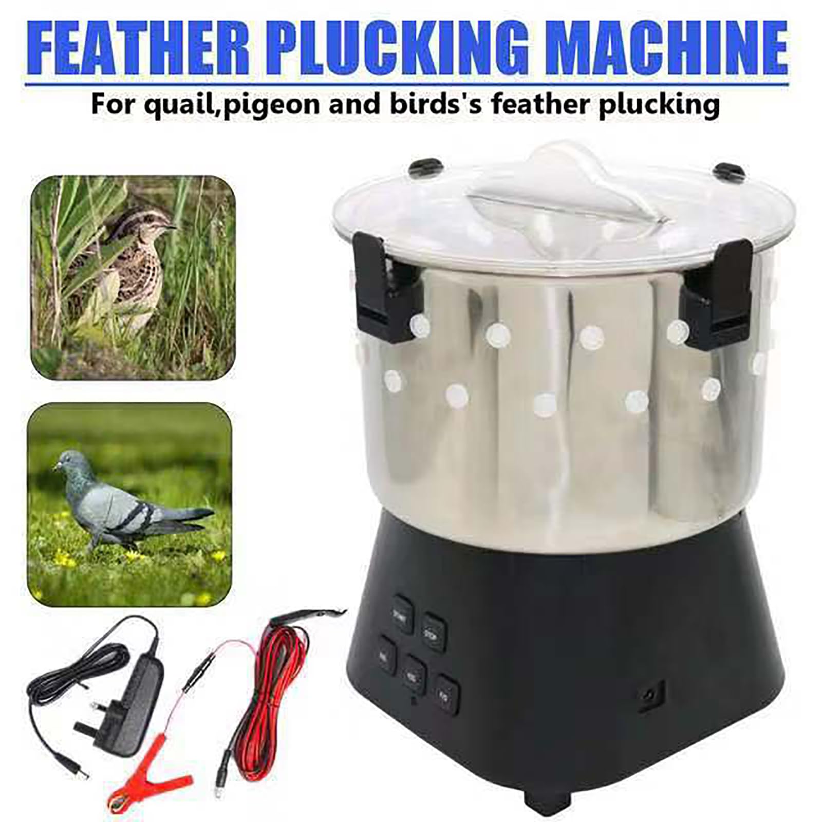 Máquina desplumadora de pollo, extracción eléctrica de plumas de aves de corral de acero inoxidable para cultivo de pollos y patos