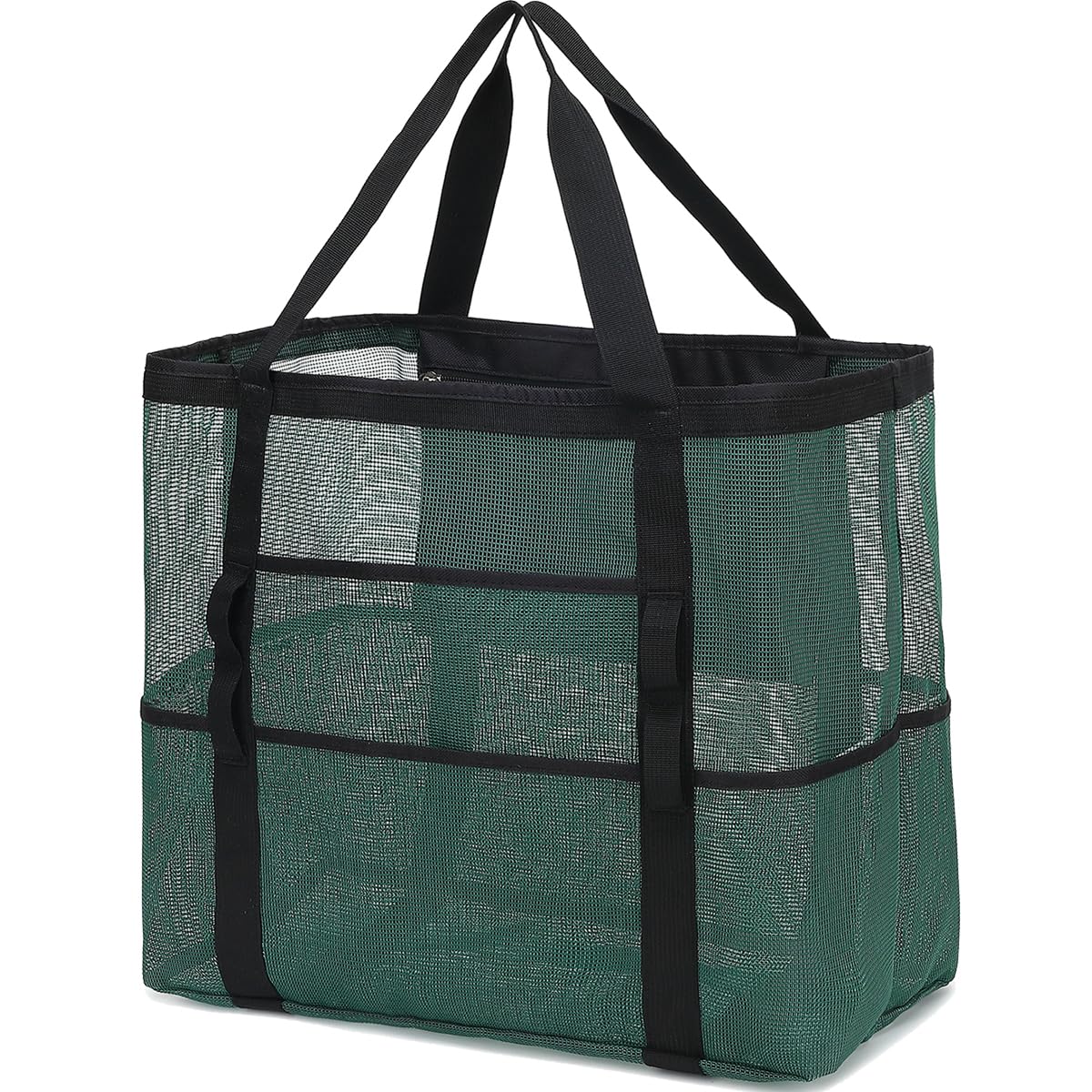 Mesh Beach Bag, Extra Large Beach Tote with Zipper Pocket Pool Bag for Cruise/Swim/Vacation Essentials