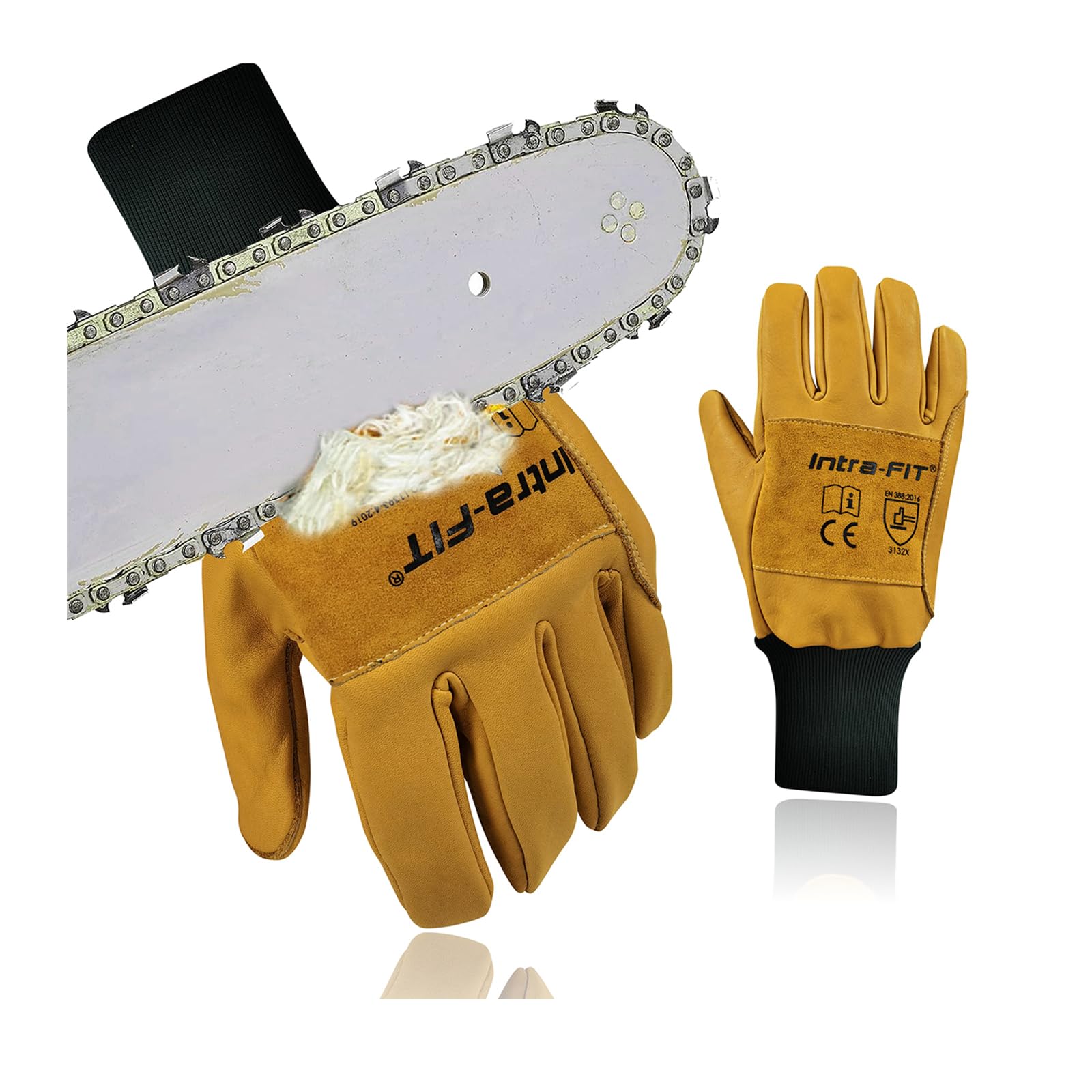Intra-FIT Chainsaw Gloves Multi-Layer Protection on Left Hand