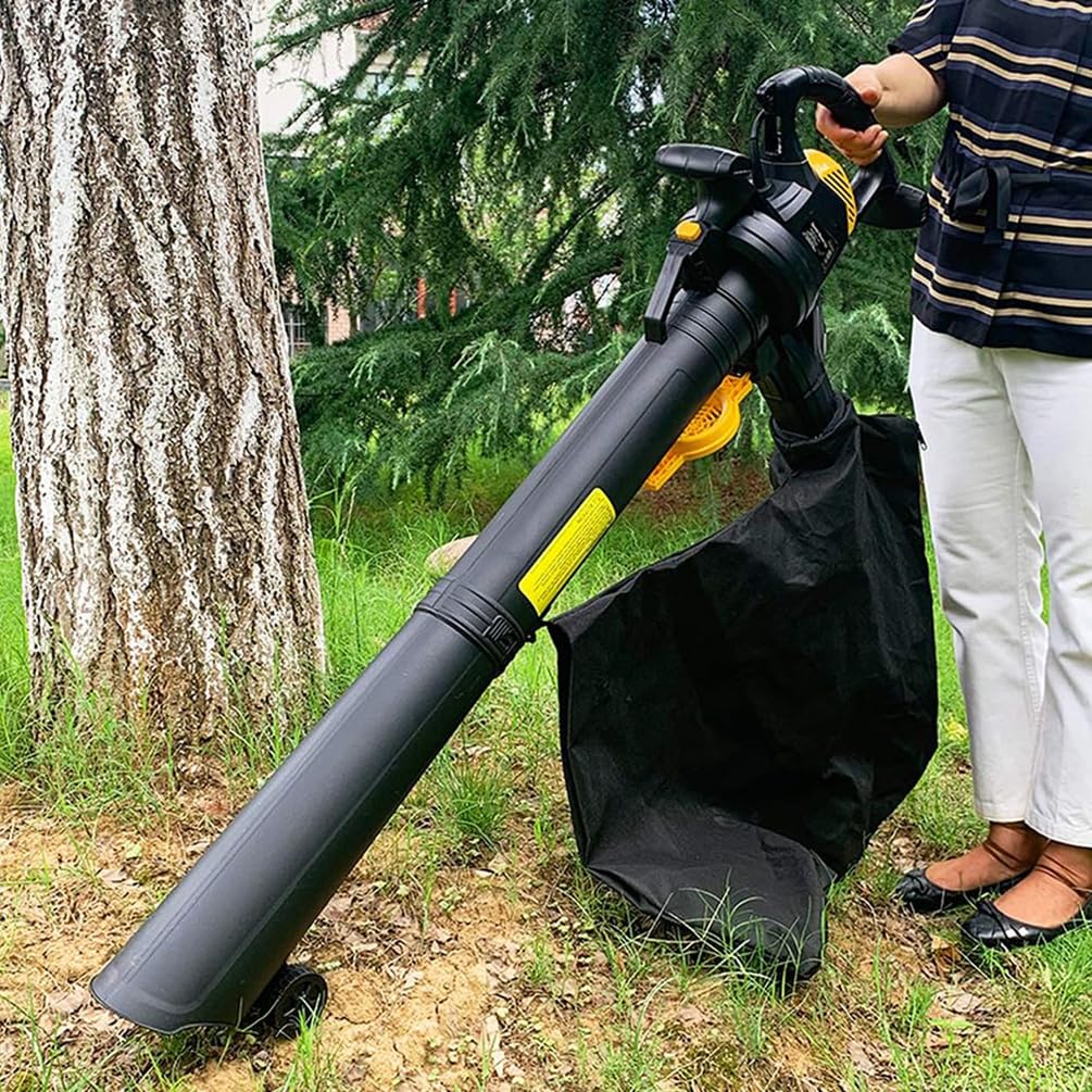 Blower y aspiradora de Hojas eléctricas, aspiradora de jardín de 3800W y sopladores, aspiradora de Hojas de vacío de jardín con Bolsa de recolección de Hoja de 40L | Relación de trituración 16: 1