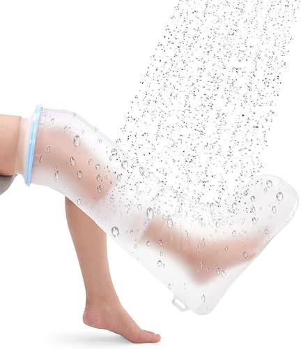 Forias Funda de fundición impermeable, funda reutilizable para piernas para ducharse, protector de yeso hermético para lesiones de rodilla, tobillo,