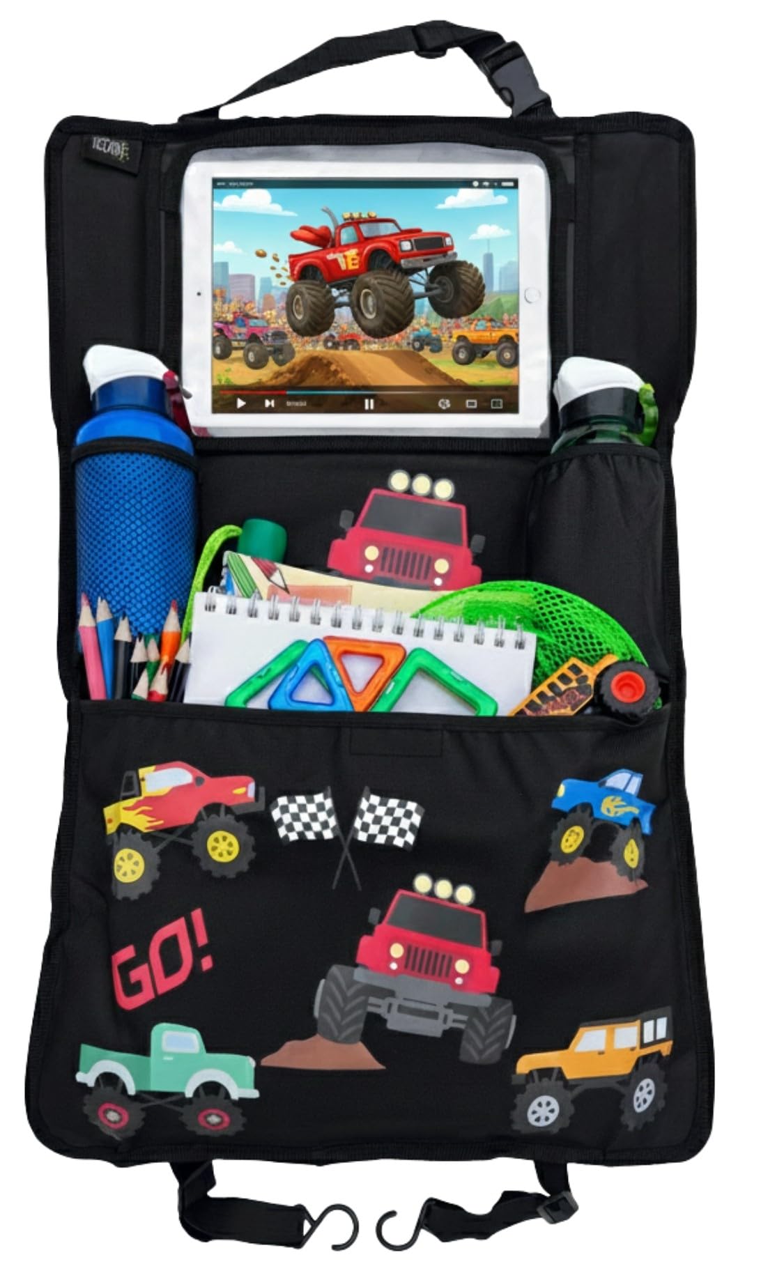 HECKBO 1x Auto Organizer mit Monster Trucks