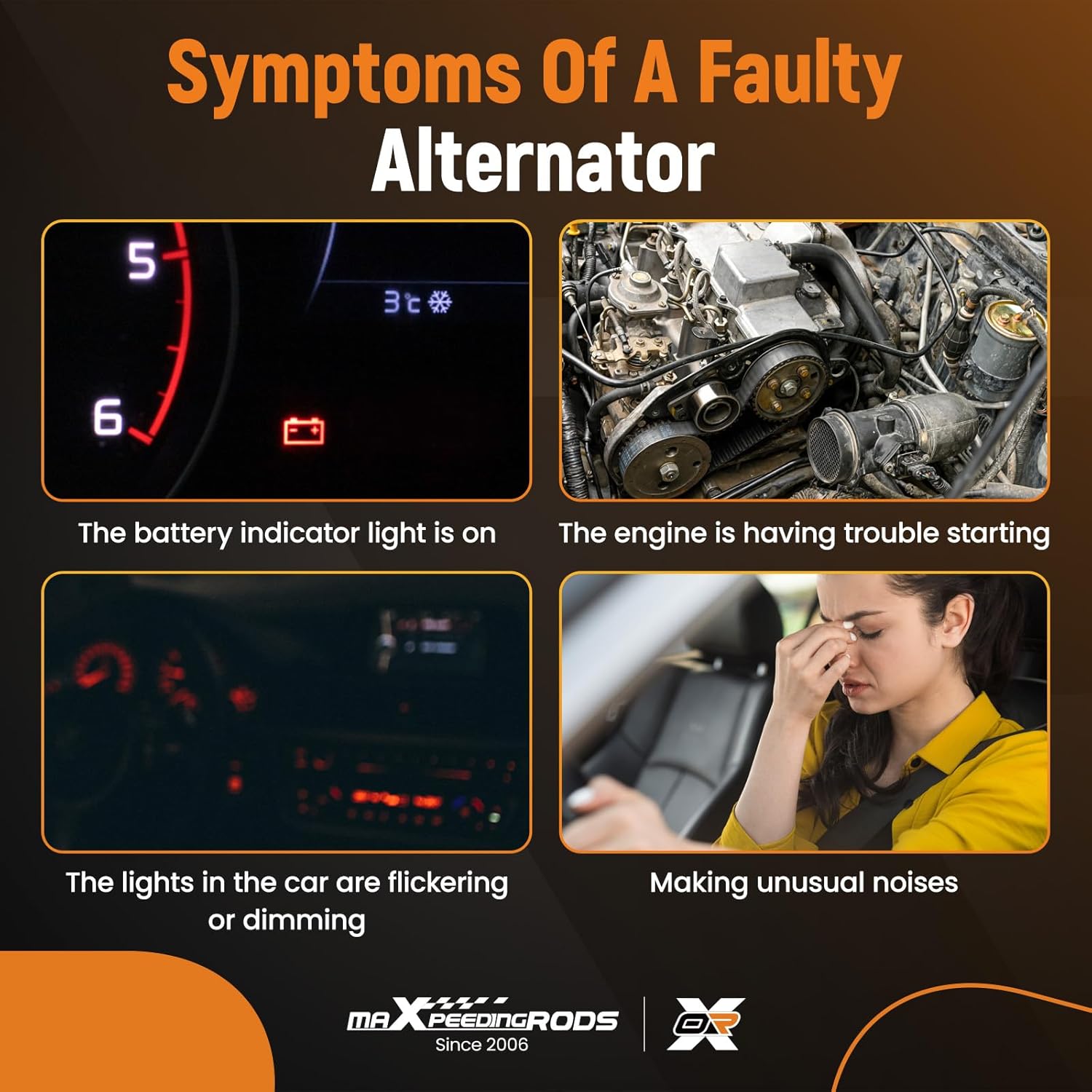 maXpeedingrods Alternator for Impala 2014-2019, for Malibu 2013-2019, for Camaro 2016-2020, for Cadillac ATS 2013-2013, for Cadillac CTS 2014-2019 13592811 1042101960 DA2910