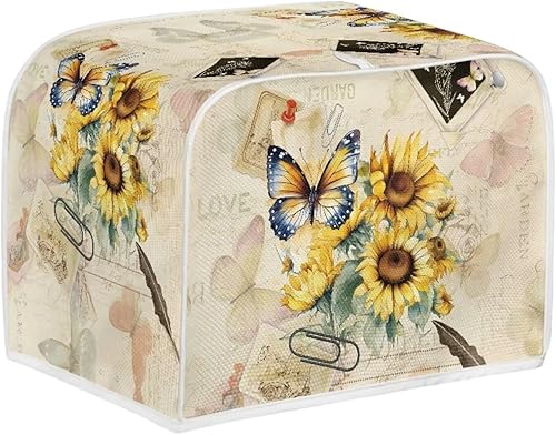 Cubierta antipolvo para tostadora, 2 rebanadas, microondas, tostadora, horno, parrilla, resistente a las manchas, a prueba de polvo, cubierta de