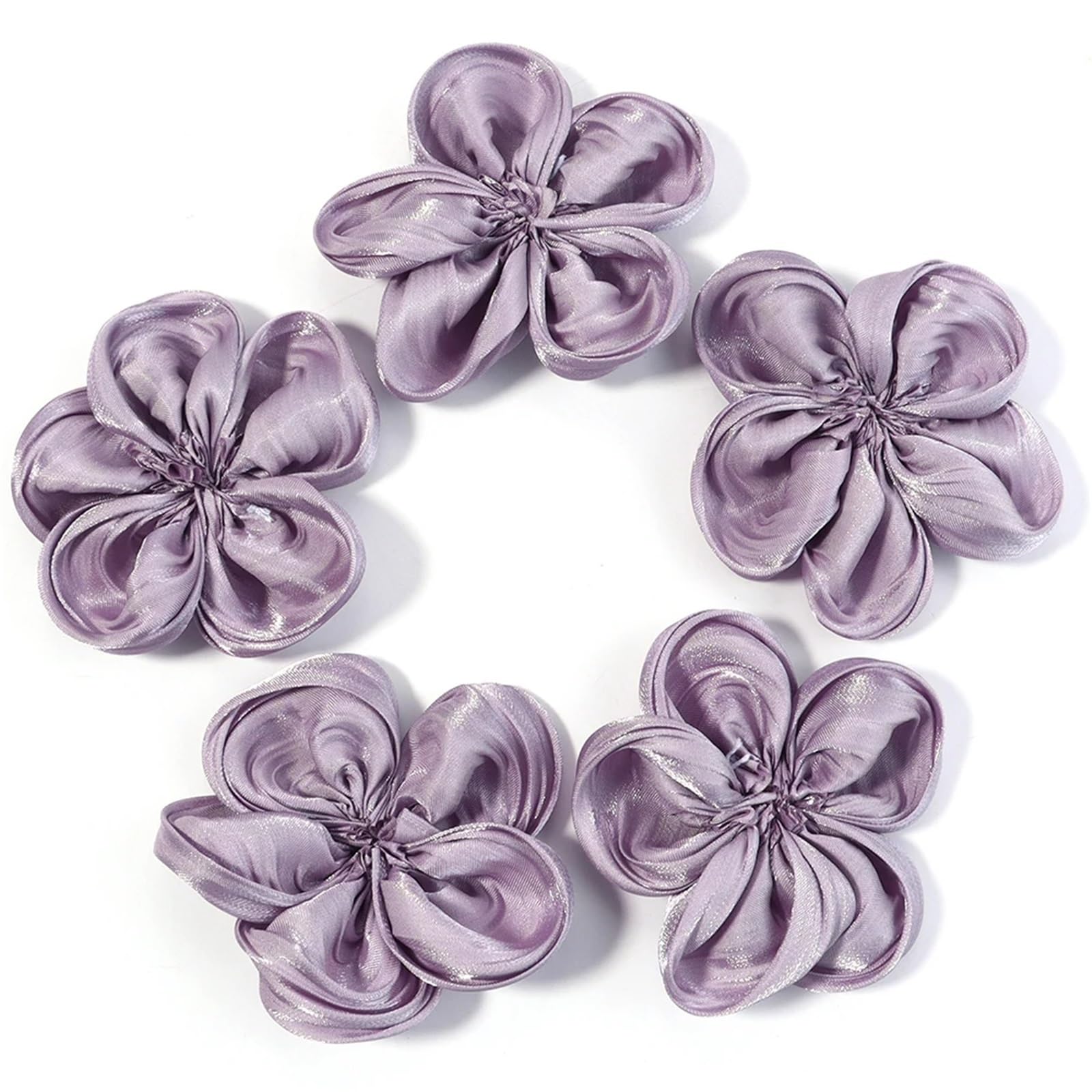WEKONUMEX Artificial Flower Heads, Artificial Flower Heads Fabric Multicolor 6-7cm Pack Of 20 For DIY Crafts Decoration(Purple)