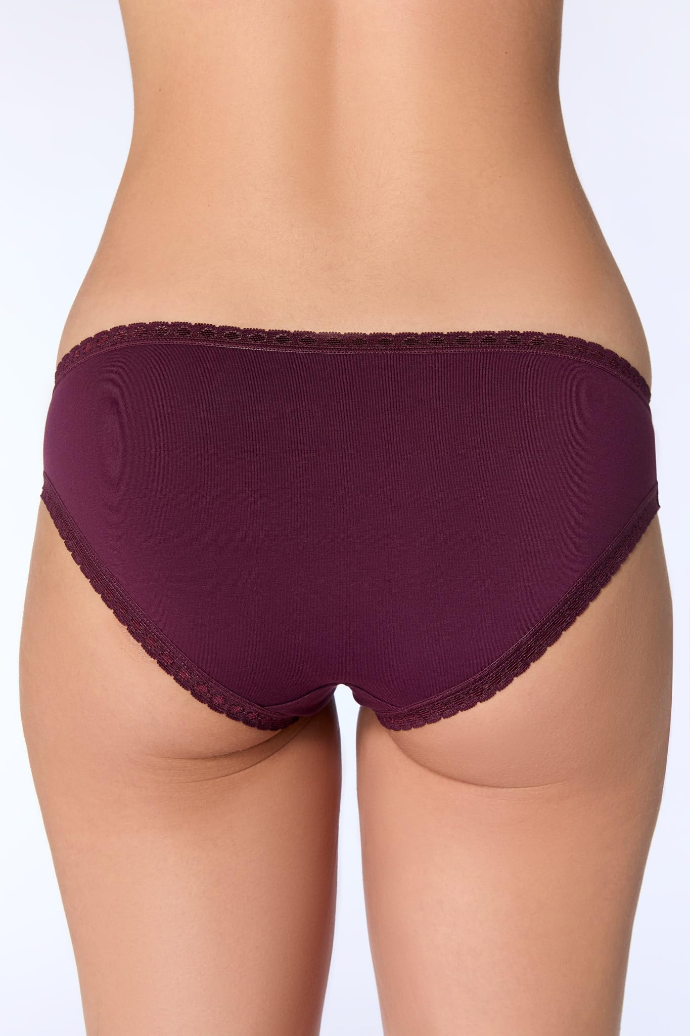 Slip da donna con pizzo in cotone biologico, certificato GOTS, biancheria intima sostenibile e comoda da donna