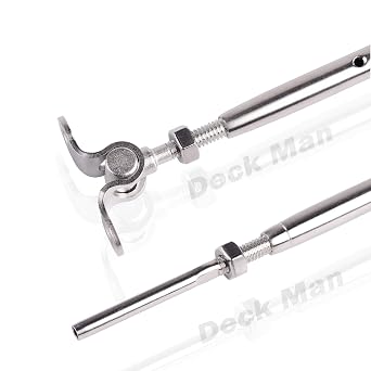 T316-Stainless Steel Adjustable Angle 1/8 Cable Railing Kit/Hardware for Wood Post,Marine Grade (6 Pack)