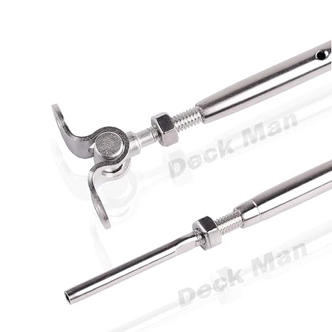 T316-Stainless Steel Adjustable Angle 1/8 Cable Railing Kit/Hardware for Wood Post,Marine Grade (6 Pack)