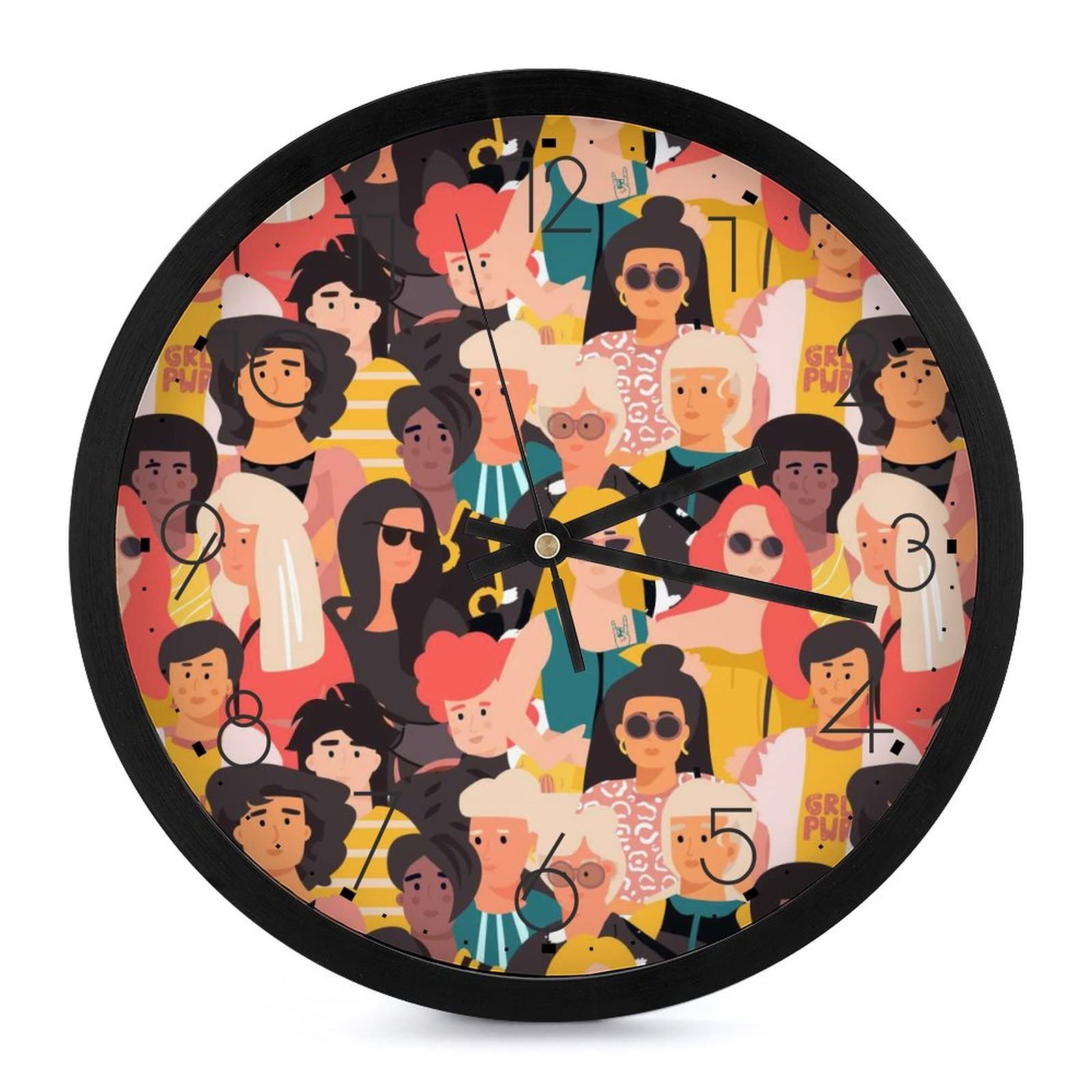 Pendule murale silencieuse moderne pour maison et bureau de 25.4cm