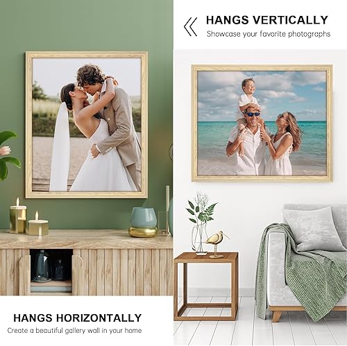 Vista 102 de GULETHUN Marco de fotos de 24 x 36 pulgadas, marco para póster blanco, decoración del hogar, marcos naturales de galería, formato horizontal
