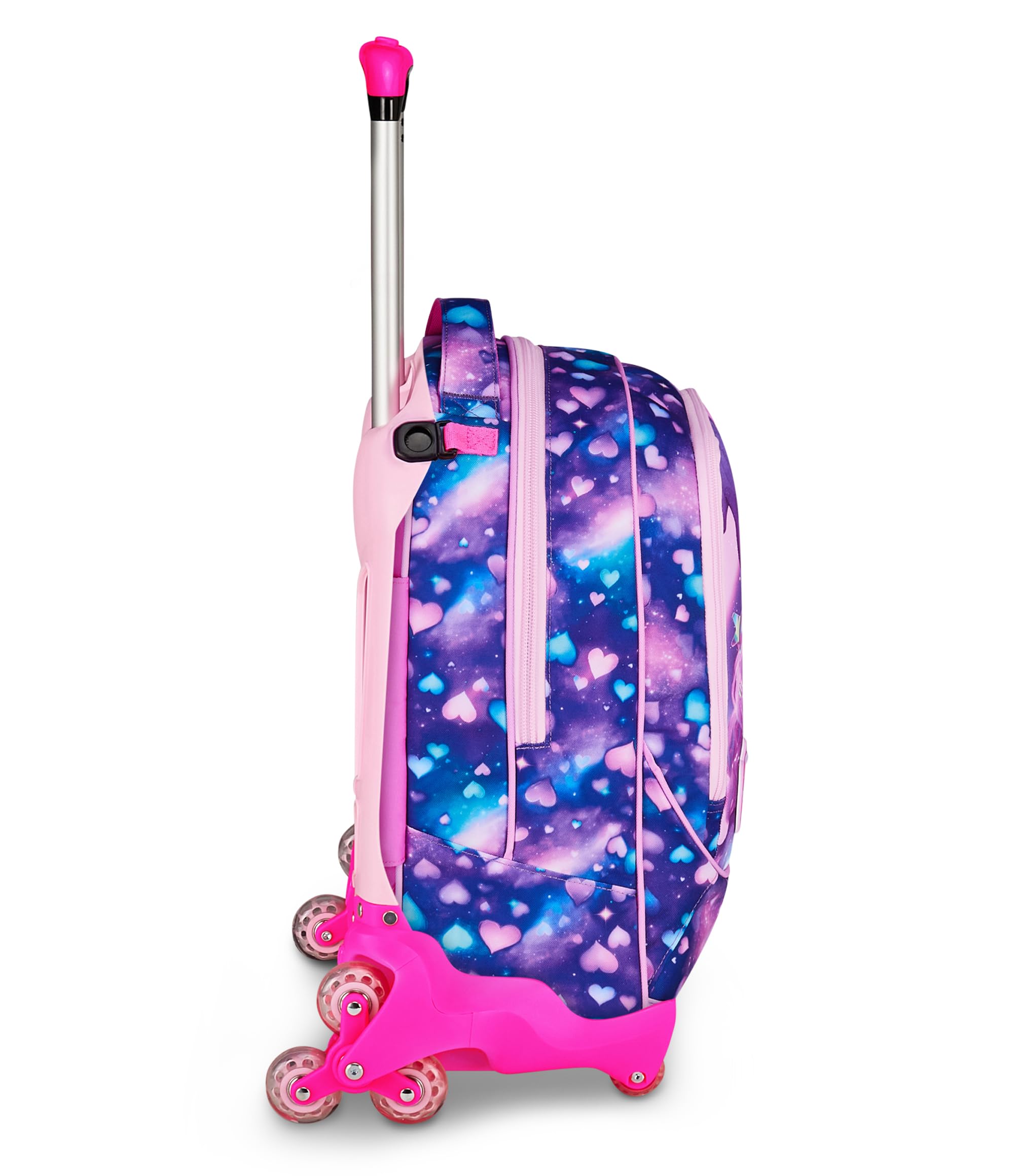 SJ GANG STYLE JAM GANG Trolley Jack 8 ruote PIXIE UNICORN, Viola, 34L, Scomponibile, Crossover System, 3 in 1, Spallacci a scomparsa, Tasca portaborraccia, Tasca frontale, Scuola elementare, Bambina | Scomponibile, Crossover System 3 in 1, Spallacci a sco