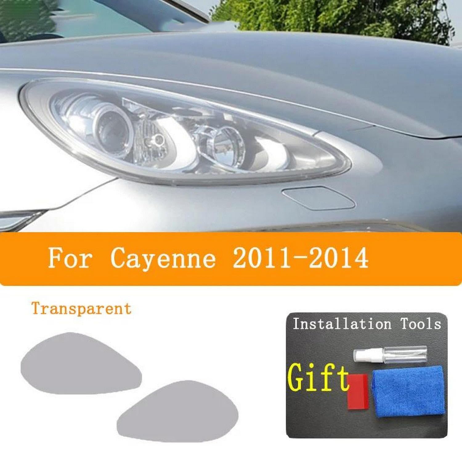 Reflektor samochodowy tylne światło folia ochronna reflektor winyl renowacja przezroczysta czarna naklejka naprawcza TPU, do Cayenne 2011-obecny
