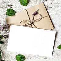 Vista 4 de 150 sobres de invitación A2 a granel en papel kraft marrón autoadhesivo de 4 3/8 x 5 3/4, sobres de devolución RSVP, 100 libras. Papel