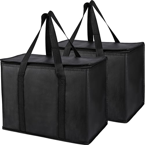 Bodaon Paquete de 1 bolsas de compras reutilizables aisladas, bolsa enfriadora de picnic XL con cremallera superior fría, bolsa aislada para entrega