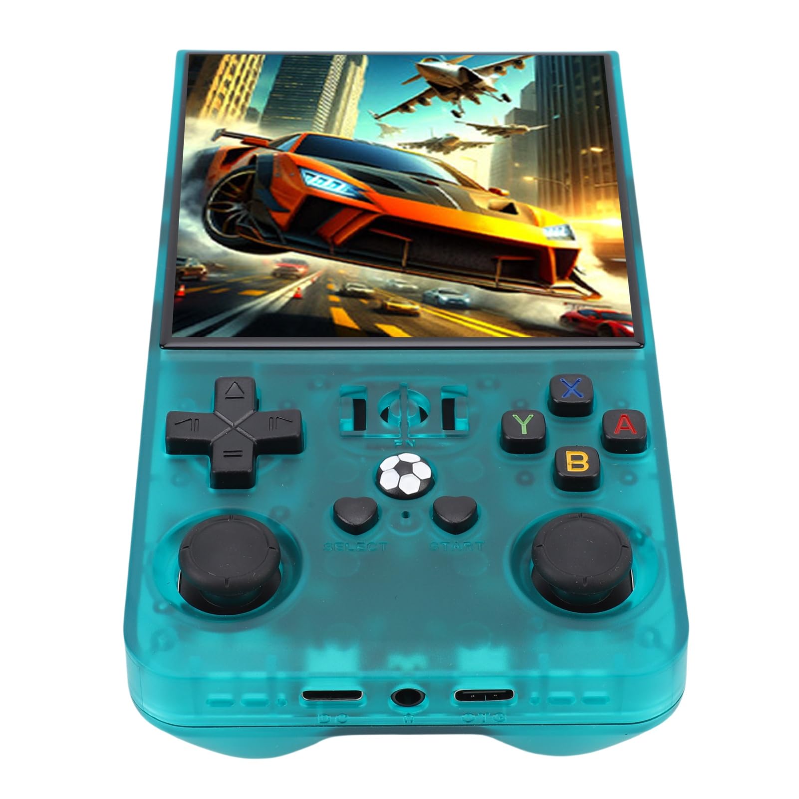 Naroote Console di Gioco Portatile retrò Lettore di Gioco Portatile da 4 Pollici Ad Alta Definizione per Viaggi e Uso Domestico ABS Resistente (Verde chiaro)