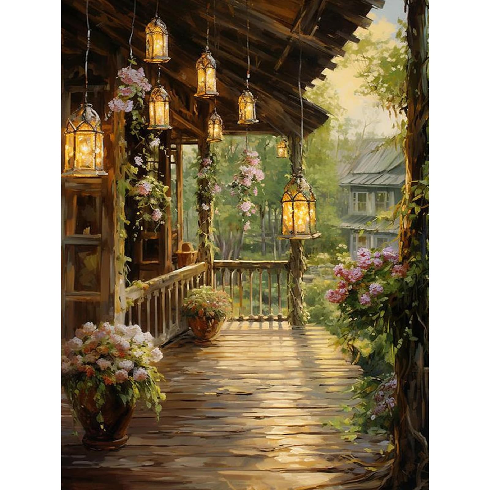 Jakener Paint By Numbers-Landscape-1222 Paint By Numbers For Adults, Landscape Painting By Numbers For Adults Canvas Kits, Adult Paint By Numbers Kits Without Frame, Diy Acrylic Oil Painting For Home Wall Decor 12X16 Inch