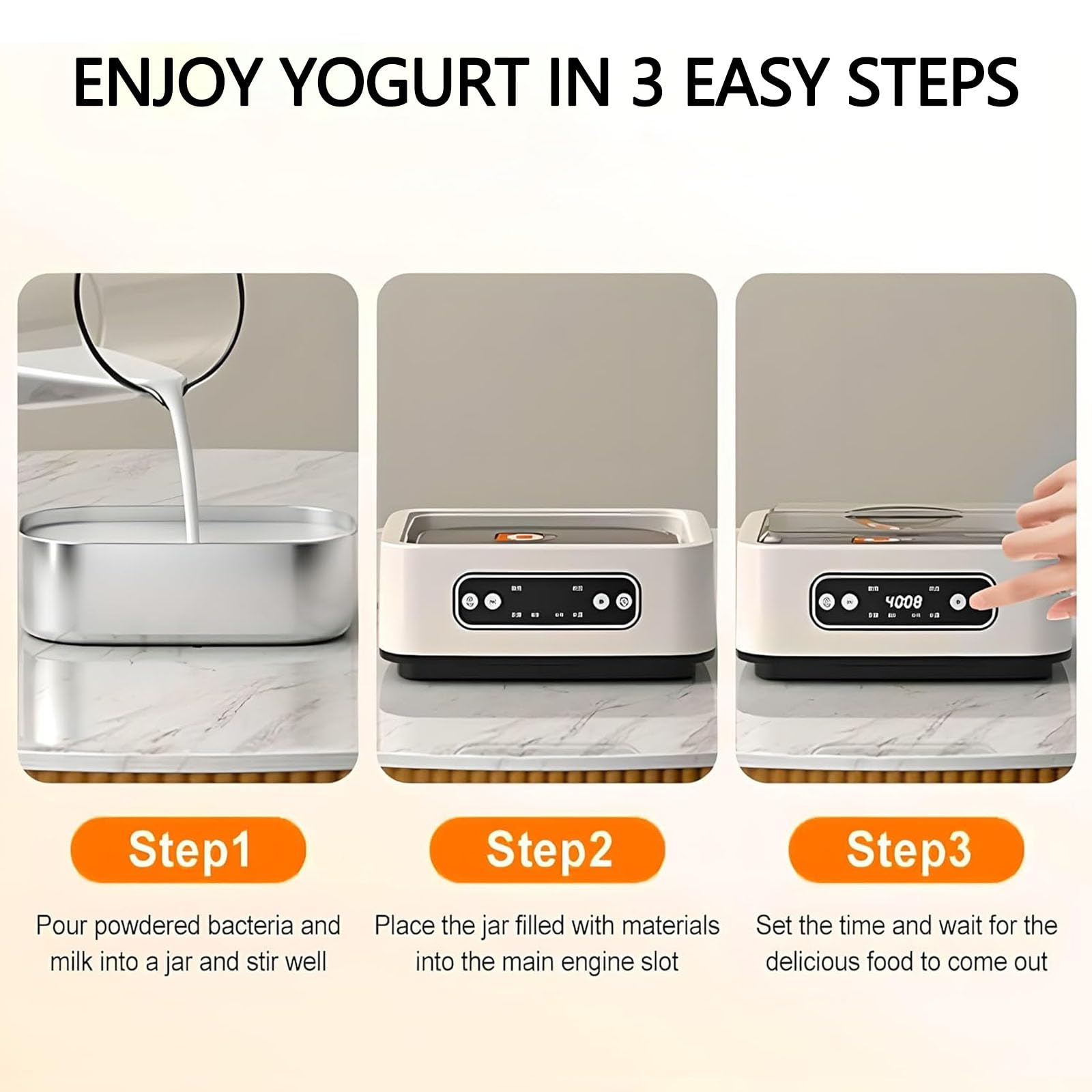Automatyczna maszyna do jogurtu 1600 ml, Ultimate Yogurt Maker, z 9 szklanymi słoikami, wielofunkcyjna elektryczna maszyna do jogurtu, do domowego jogurtu, domowy sposób na zdrowie i życie Prezenty
