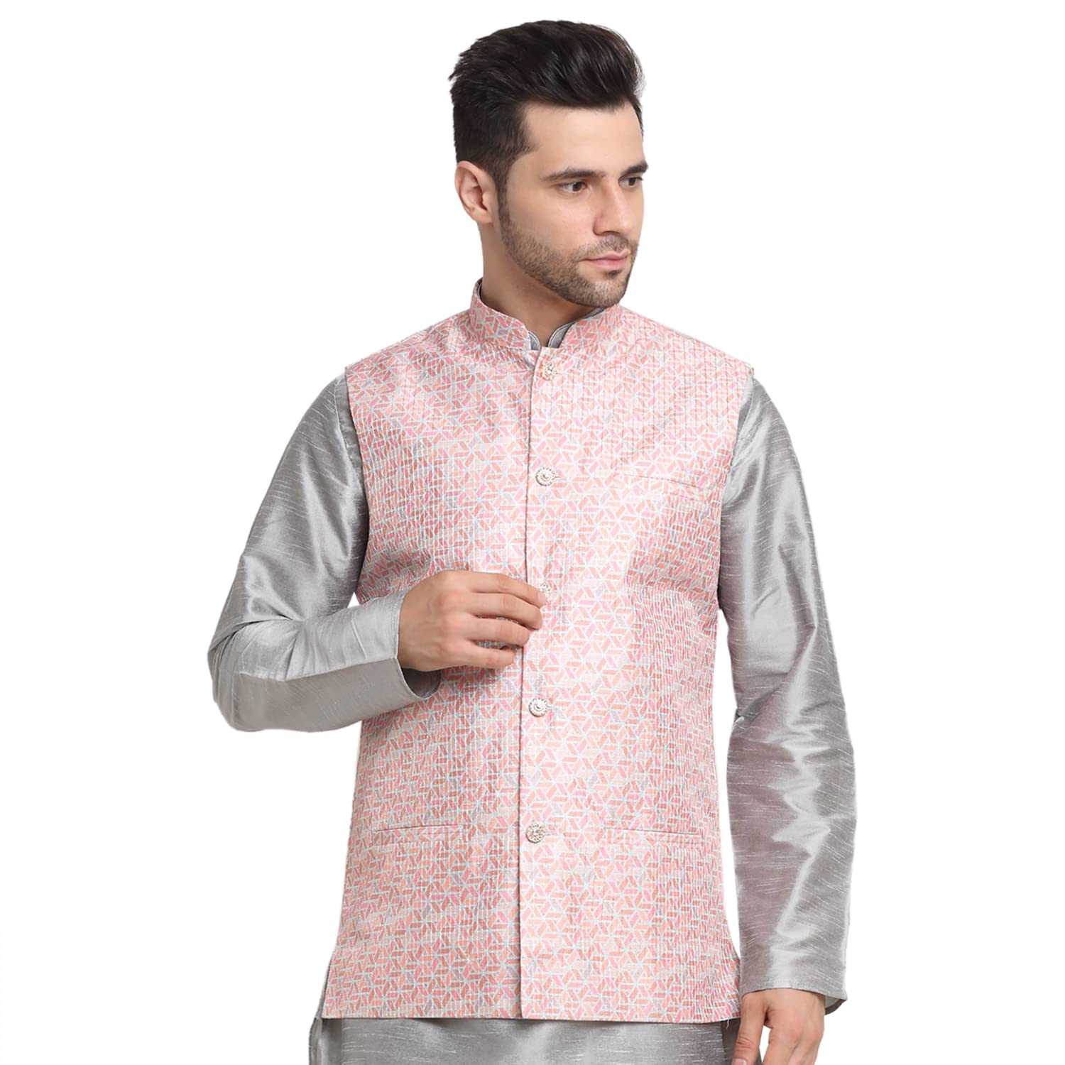 kraft india Mens Woven Printed Jacket Only-picture-54