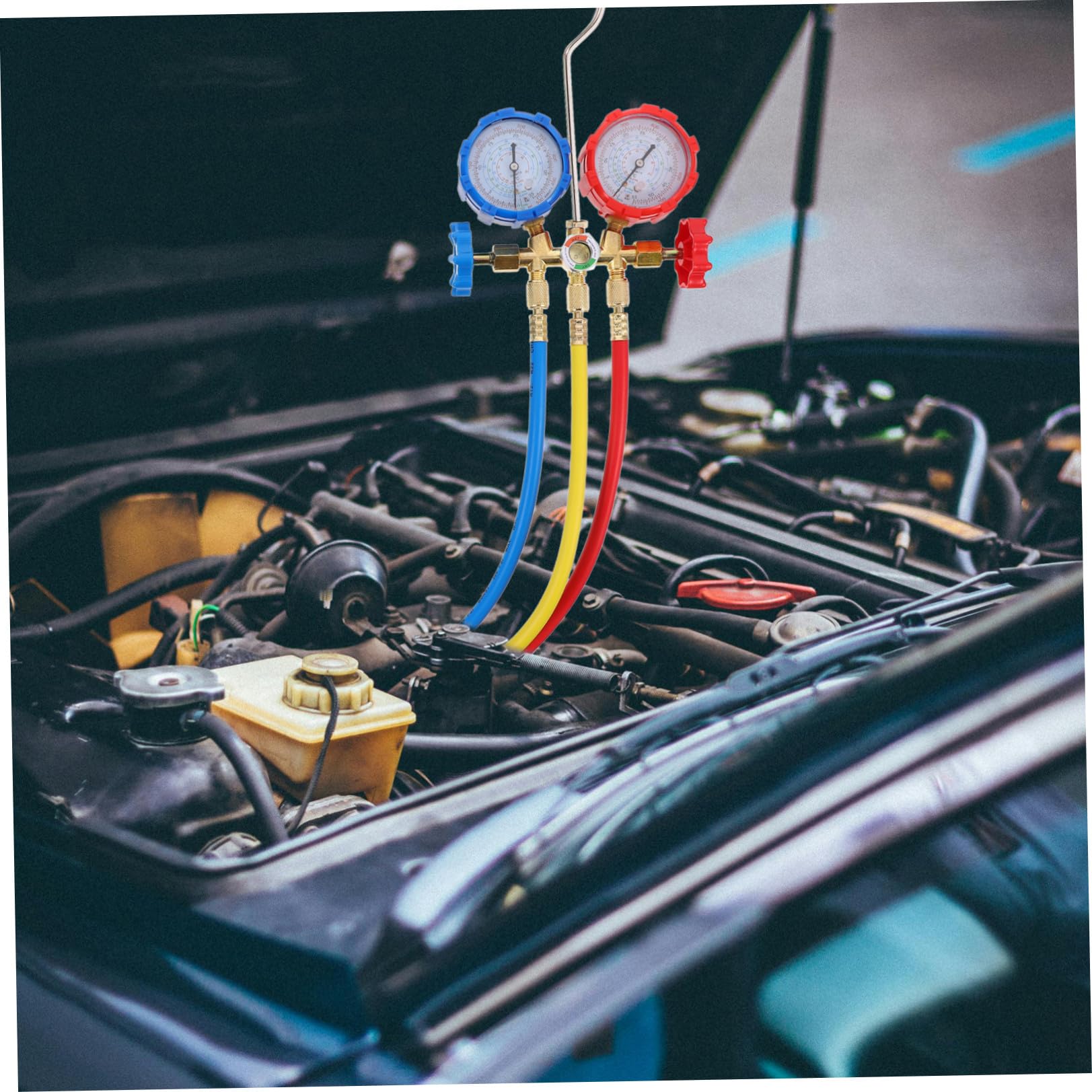 MAGICLULU Misuratore del Refrigerante per Condizionatore d'Aria Tubo di Ricarica in Rame e Gomma, Controllo Pressione Lato Basso per Sistemi di Climatizzazione Auto e Casa