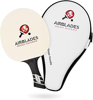 AirBlades Ping Pong Paddle |High-End Table Tennis Paddle -Ergonomically Designed SlopeHandle Table Tennis Racket -6STAR Competitive Player Ping Pong Racket (2 Layers LIMBA Wood & 3 Layers Ayous Wood)
