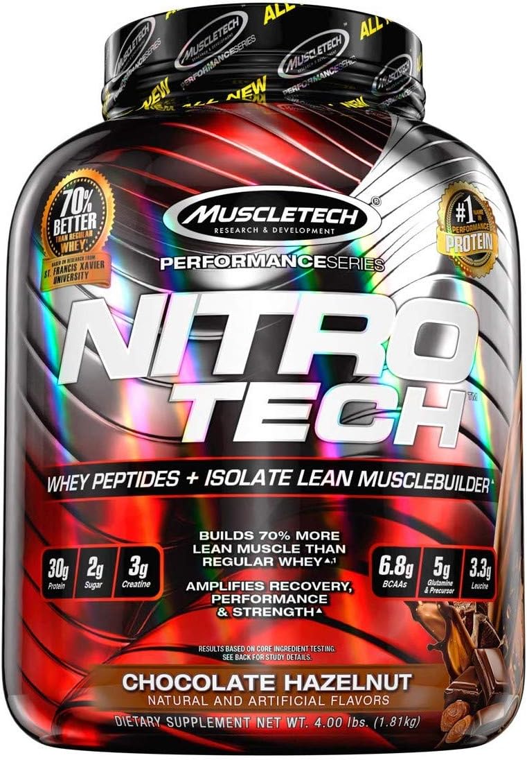 Muscletech Nitro Tech Supplement, 1.8 kg, Chocolate Hazelnut