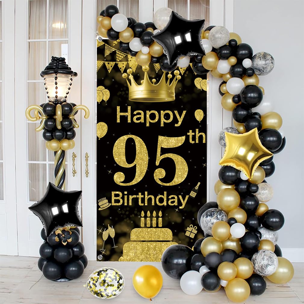 95. Geburtstag Dekorations-Banner – 90x180cm Vinyl-Schild, Tür- Oder Wanddekoration