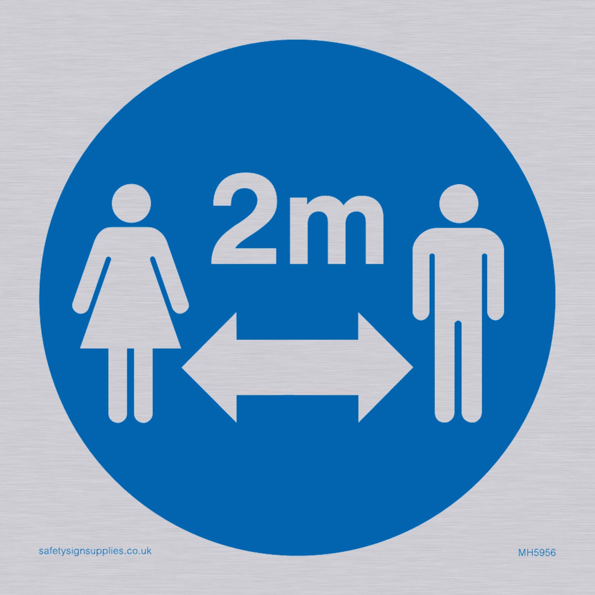 Viking Signs Social distance symbol sign - Vinyl Silver sticker