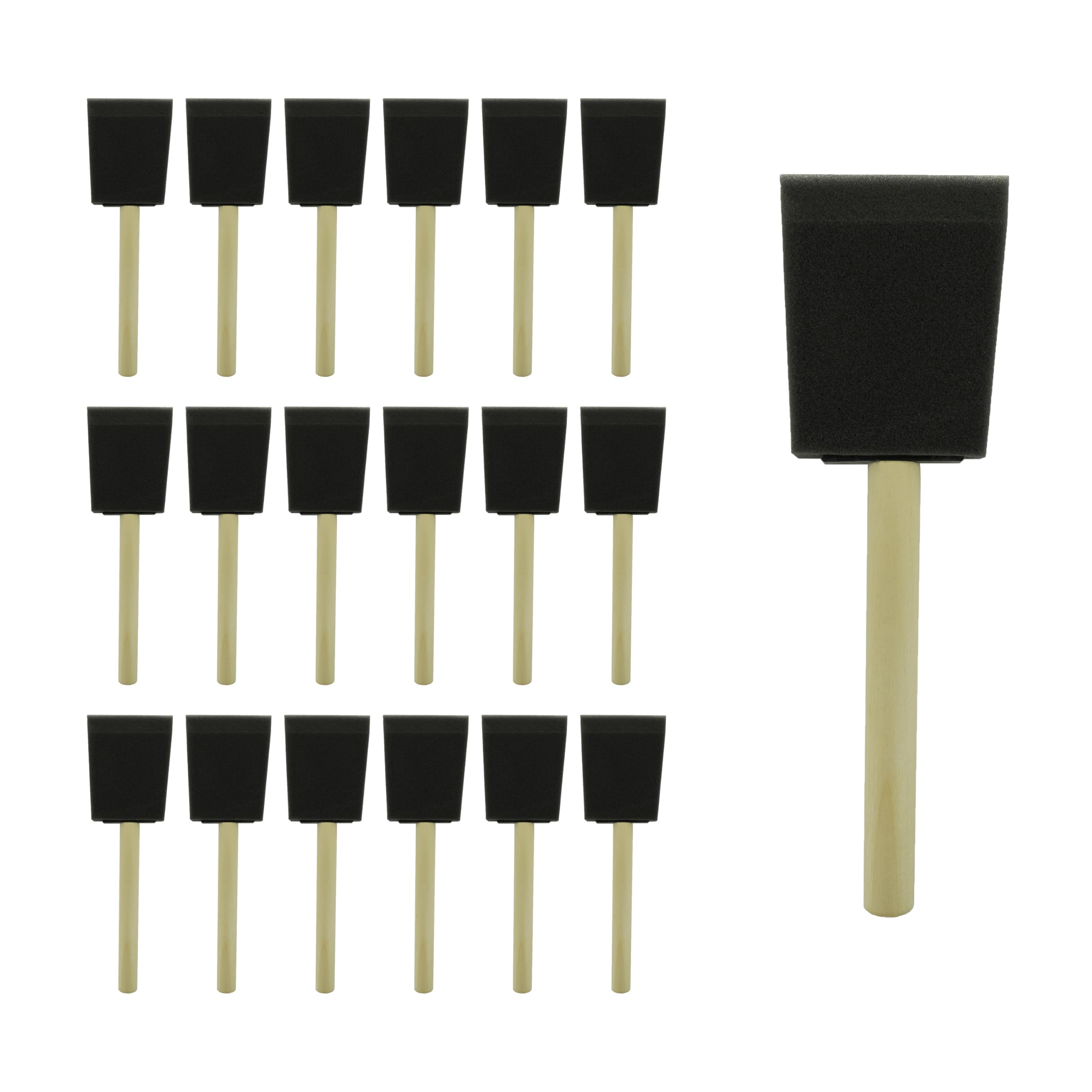 21pcs Poly Foam Brushes - High Density Foam Set -10 21pcs Poly Foam Brushes - High Density Foam Set -10